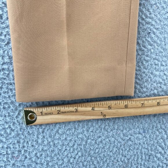 Talbots Pants Womens 4 Brown Stretch Pleated Tapered Leg Pockets Office Career - Picture 10 of 11